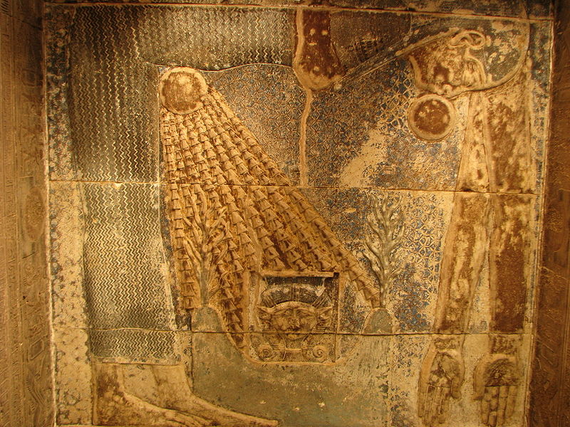 Nut gives birth to Re who illuminates Hathor
