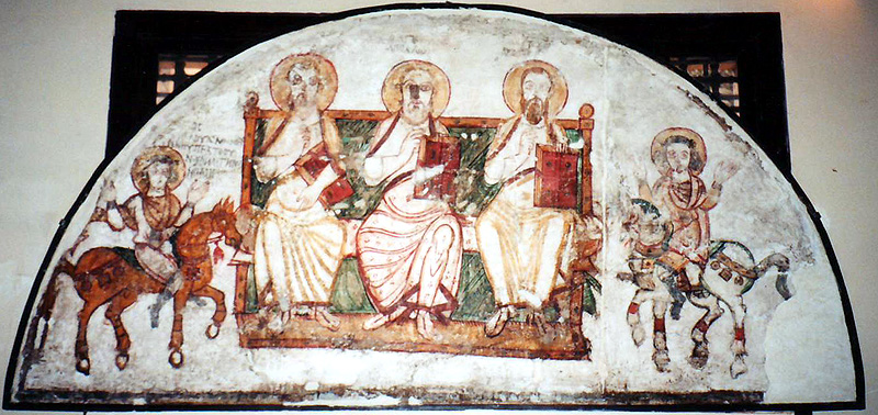 Three Saints Fresco from Bawit Monastery, Coptic Museum, Cairo