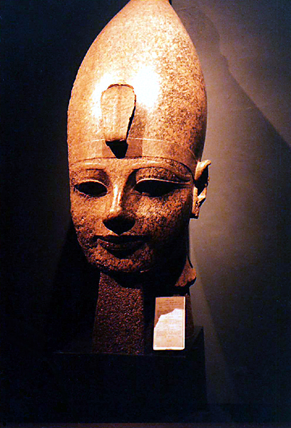 granite head of Amenhotep III in Luxor Museum
