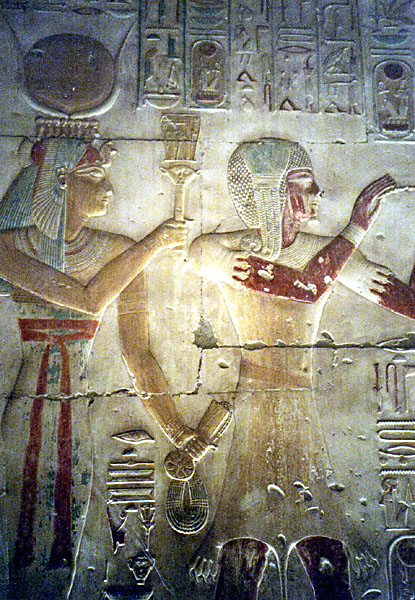 Temple of Seti I - Isis and Ramesses II